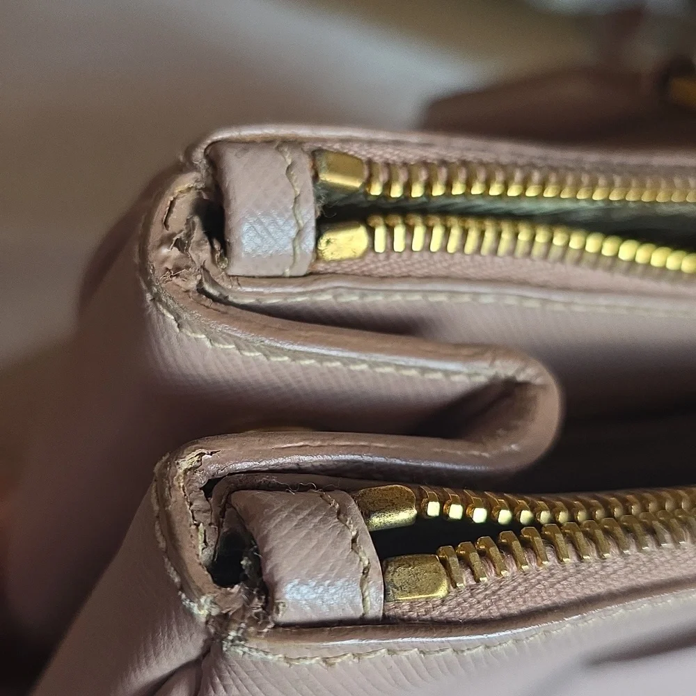 Prada Women's Tan Leather Tote Bag - Picture 14 of 16